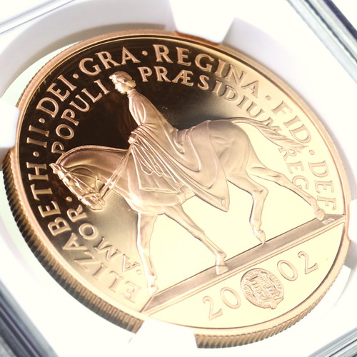 2002 ゴールデンジュビリー 馬上の女王 P50銀貨 NGC PF69UC